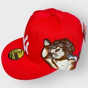 NEW‎ YORK YANKEES New era x Jon Stan fitted hat 7 1/4 TAGS RED